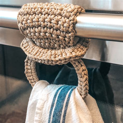 crochet kitchen towel holder|kitchen towel holder crochet pattern.